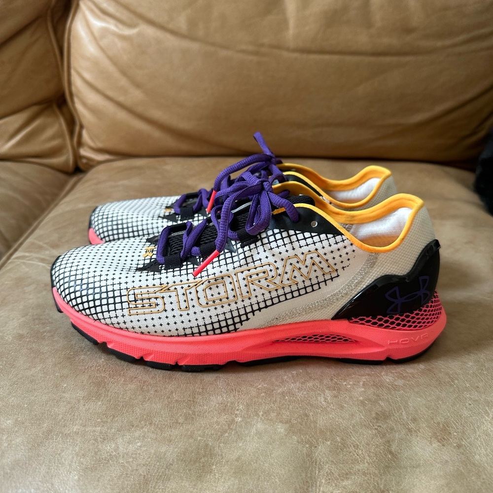 Under Armour Women’s Water-Resistant Shoes, White and Purple, Size 7